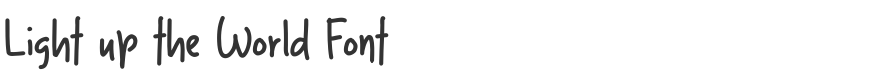 Light up the World Font