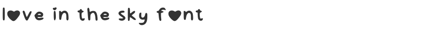 Love In The Sky Font