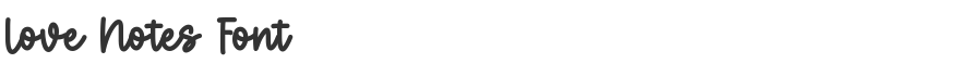 Love Notes Font
