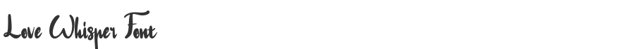 Love Whisper Font