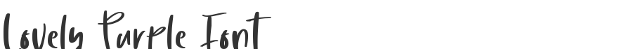 Lovely Purple Font