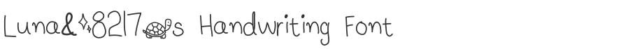 Luna’s Handwriting Font