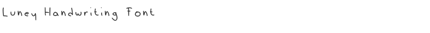 Luney Handwriting Font