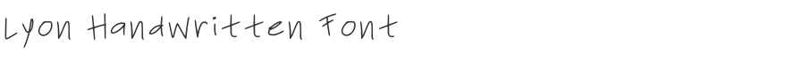 Lyon Handwritten Font