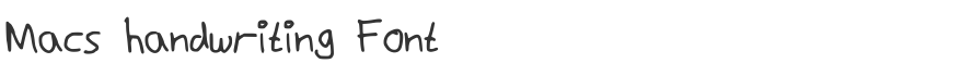 Macs handwriting Font