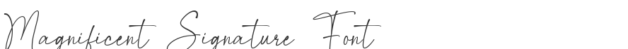 Magnificent Signature Font