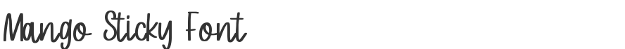 Mango Sticky Font