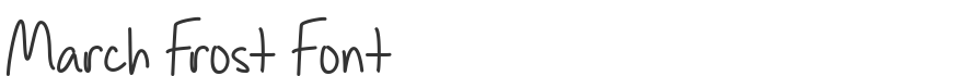 March Frost Font