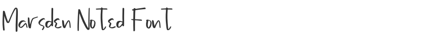 Marsden Noted Font
