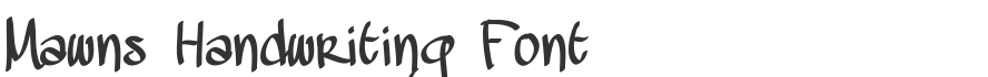 Mawns Handwriting Font