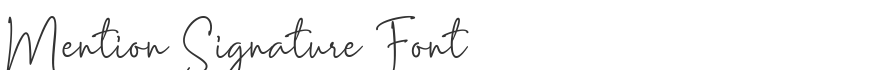 Mention Signature Font