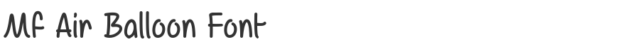 Mf Air Balloon Font
