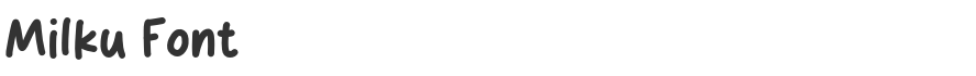 Milku Font