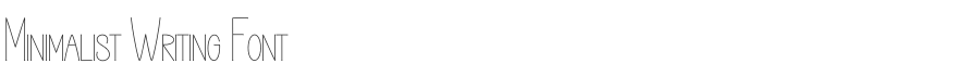 Minimalist Writing Font