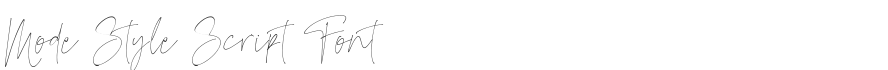 Mode Style Script Font
