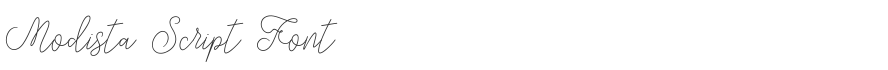 Modista Script Font