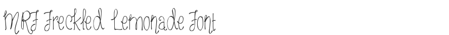 MRF Freckled Lemonade Font