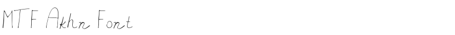 MTF Akhn Font