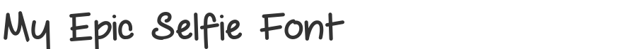 My Epic Selfie Font
