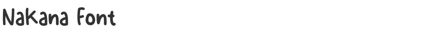 Nakana Font