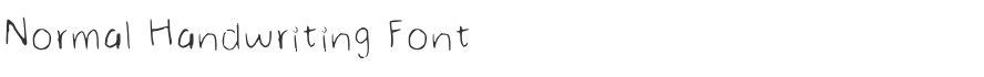 Normal Handwriting Font