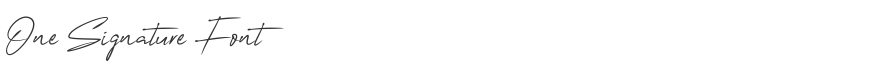 One Signature Font