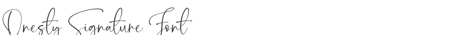 Onesty Signature Font