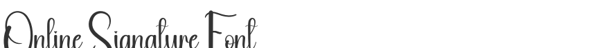Online Signature Font