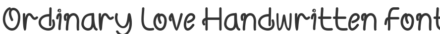 Ordinary Love Handwritten Font
