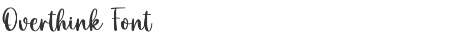 Overthink Font