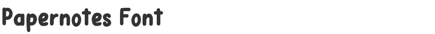 Papernotes Font