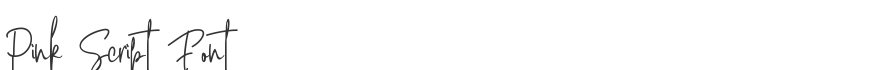 Pink Script Font
