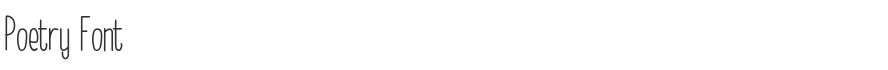 Poetry Font