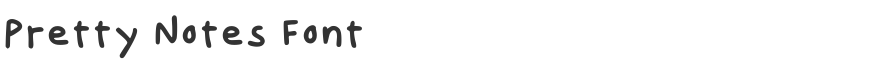 Pretty Notes Font