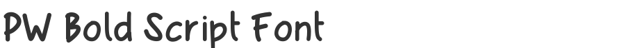 PW Bold Script Font