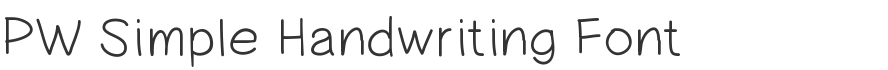 PW Simple Handwriting Font