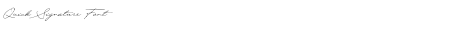 Quick Signature Font