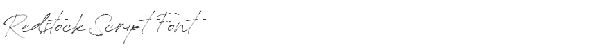 Redstock Script Font