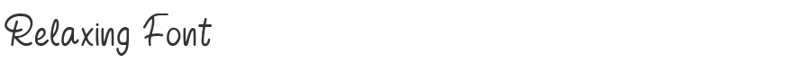 Relaxing Font