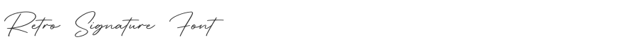 Retro Signature Font