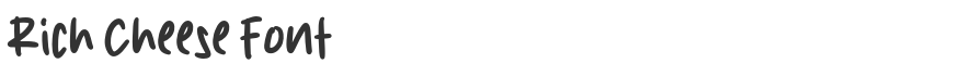 Rich Cheese Font