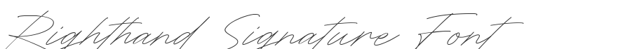 Righthand Signature Font