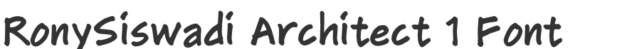 RonySiswadi Architect 1 Font
