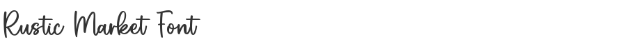 Rustic Market Font