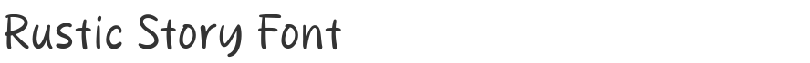 Rustic Story Font