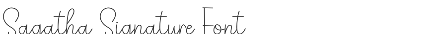 Sagatha Signature Font