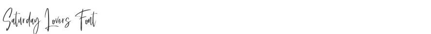 Saturday Lovers Font
