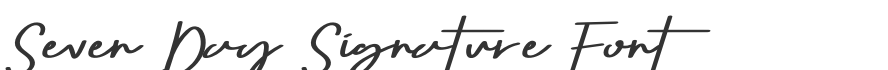 Seven Day Signature Font