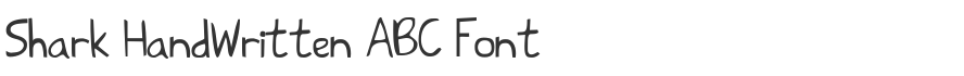 Shark HandWritten ABC Font