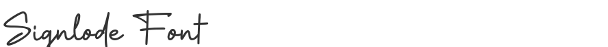 Signlode Font